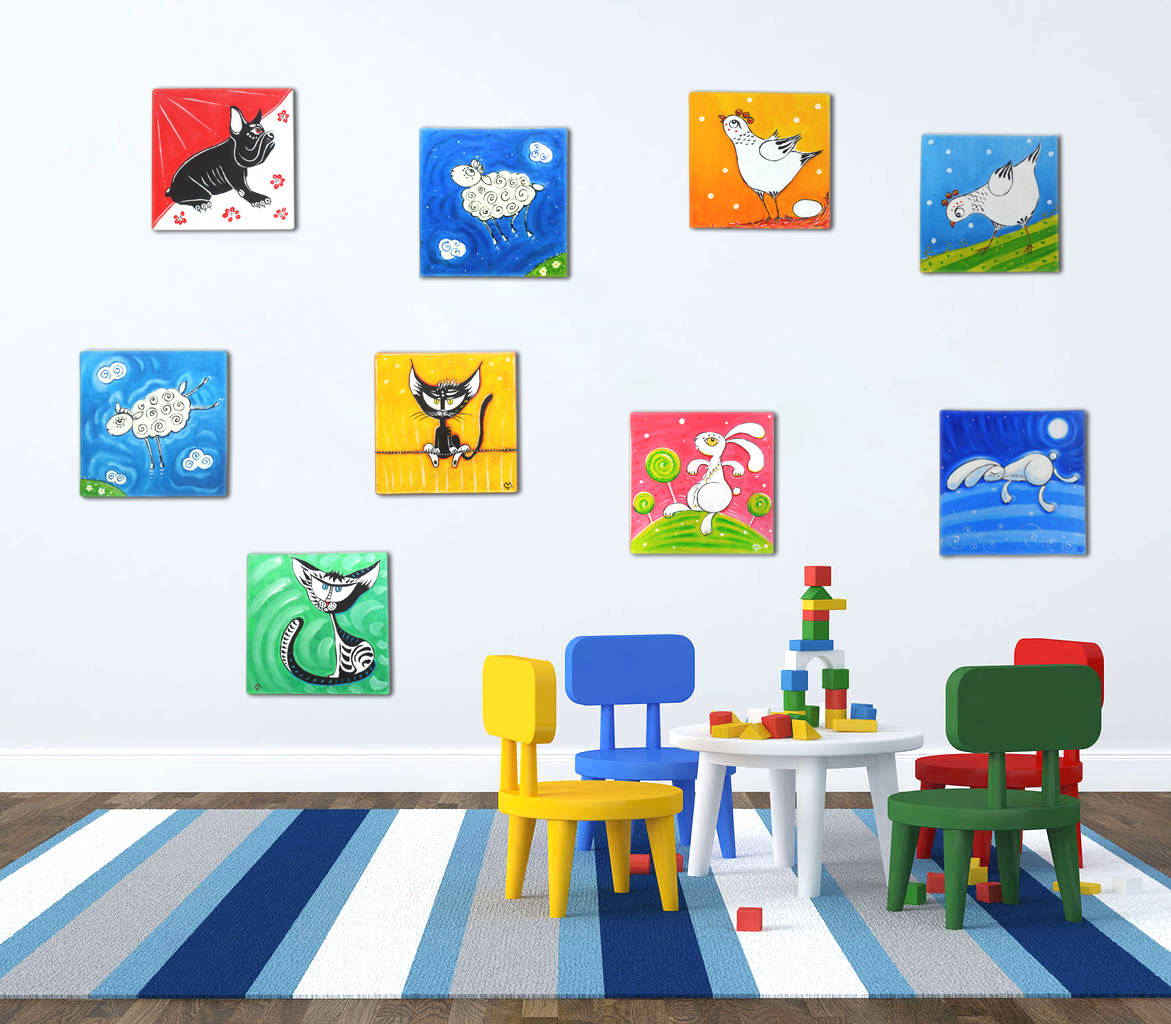 Animal paintings for children